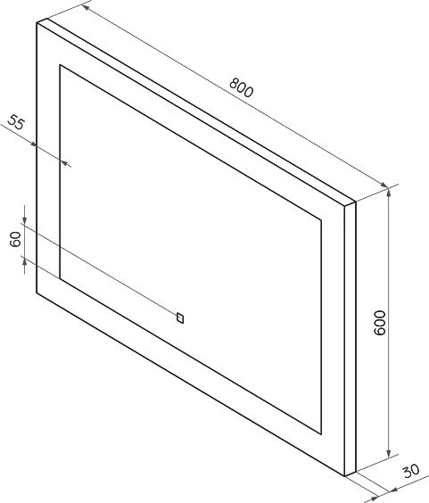Зеркало CONTINENT Relax 80х60, с подсветкой