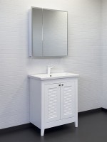 Зеркало-шкаф Comforty Классик 70 с подсветкой, бесконтактный сенсор