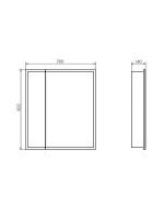 Зеркало-шкаф Comforty Классик 70 с подсветкой, бесконтактный сенсор