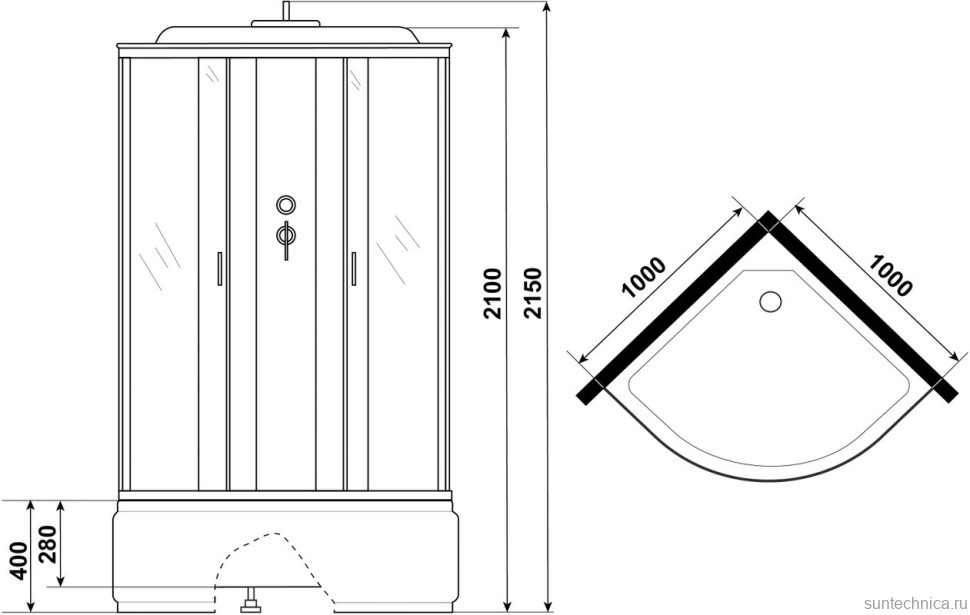 Душевая кабина Niagara Classic NG-6709-14 100x100 см