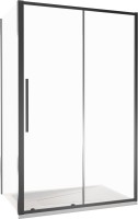 Душевой уголок Good Door Idea WTW+SP 110х100 см, профиль черный + очиститель для стекол