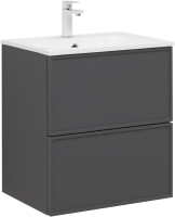 Тумба с раковиной Aquanet Арт 60 подвесная, ясень графит