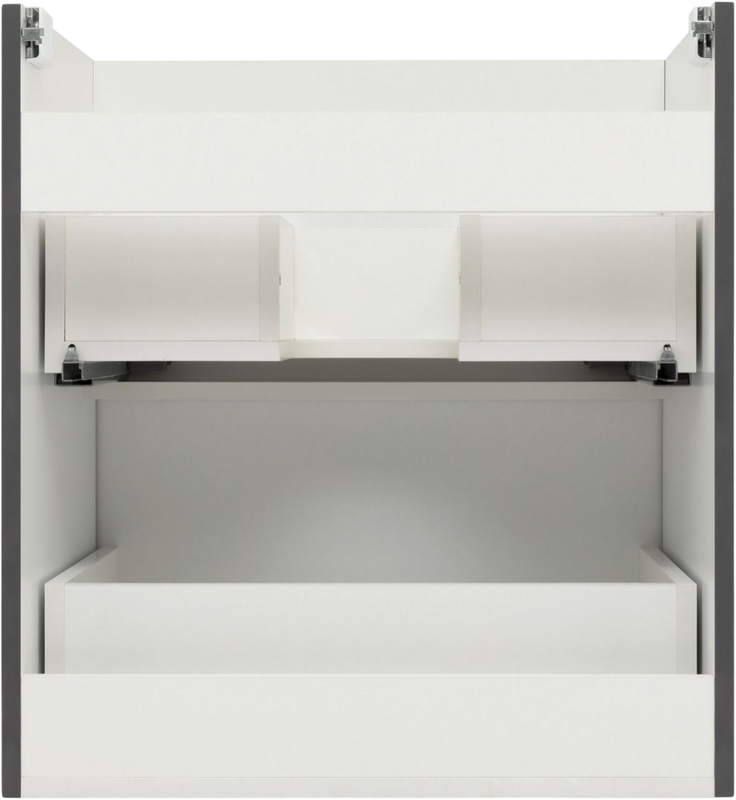 Тумба с раковиной Aquanet Арт 60 подвесная, ясень графит