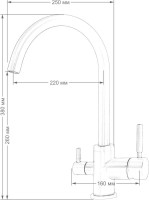 Смеситель для кухни Seaman Barcelone SSL-5385 dark gun