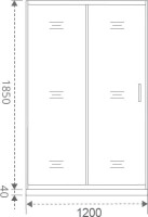 Душевая дверь в нишу Good Door Latte WTW-120-C-WE