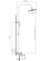 Душевая стойка Haiba HB24505-8 белая
