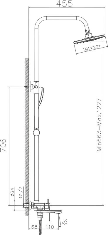 Душевая стойка Haiba HB24505-8 белая