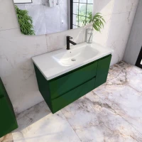 Тумба под раковину без столешницы Caprigo Forte 100 R подвесная, бутылочное стекло
