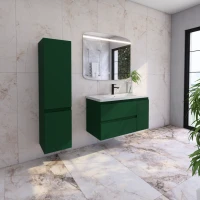 Тумба под раковину без столешницы Caprigo Forte 100 R подвесная, бутылочное стекло