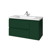 Тумба под раковину без столешницы Caprigo Forte 100 R подвесная, бутылочное стекло