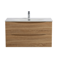 Мебель для ванной комнаты BelBagno Marino-cer-n 100 подвесная, rovere bianco