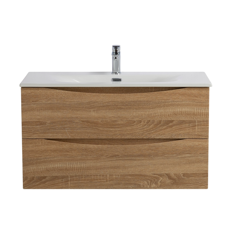 Мебель для ванной комнаты BelBagno Marino-cer-n 100 подвесная, rovere bianco