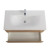 Мебель для ванной комнаты BelBagno Marino-cer-n 100 подвесная, rovere bianco