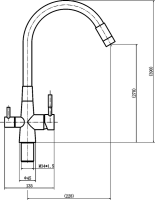Смеситель для кухни Fashun A54029-8 с гибким изливом, сатин, белый