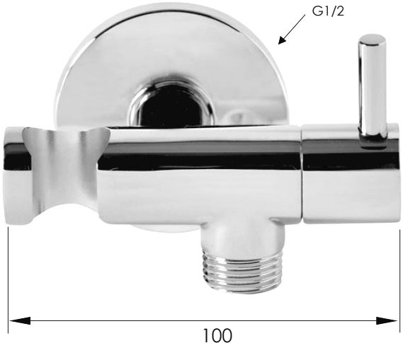 Шланговое подключение Remer 336L с держателем для душа