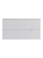 Тумба с раковиной Orange Line 100 подвесная, 2 ящика, матовая белая с раковиной B07-540W