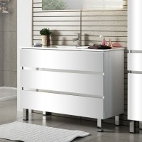 Тумба с раковиной Sanvit Кубэ -3 100 белый глянец