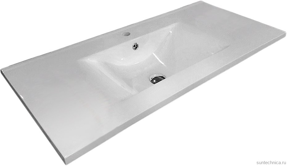 Тумба с раковиной Sanvit Кубэ -3 100 белый глянец