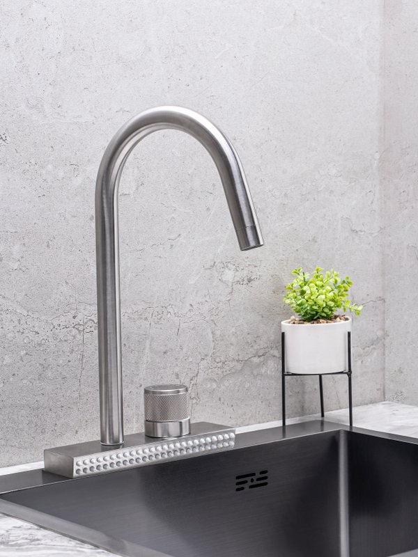 Смеситель для кухни РМС SUS130-017F нержавеющая сталь