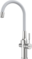 Смеситель для кухни Lemark Expert LM5083S-White сталь, белый