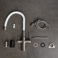 Смеситель для кухни Lemark Expert LM5083S-White сталь, белый