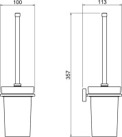 Набор Держатель AQUATEK Либра AQ4309CR + Ершик AQ4310CR