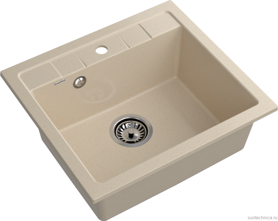Комплект Мойка GranFest Quadro Q-561 кашемир + Смеситель MEGA Mega