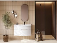 Зеркало KERAMA MARAZZI Cono 42 с подсветкой, черное матовое