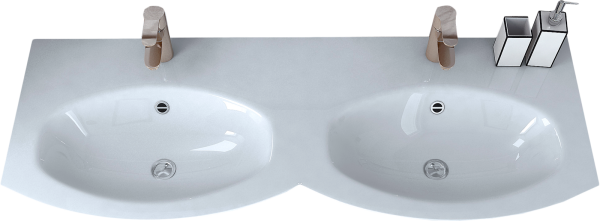 Мебельная раковина Cezares 50156 Doppio Bianco 138 см