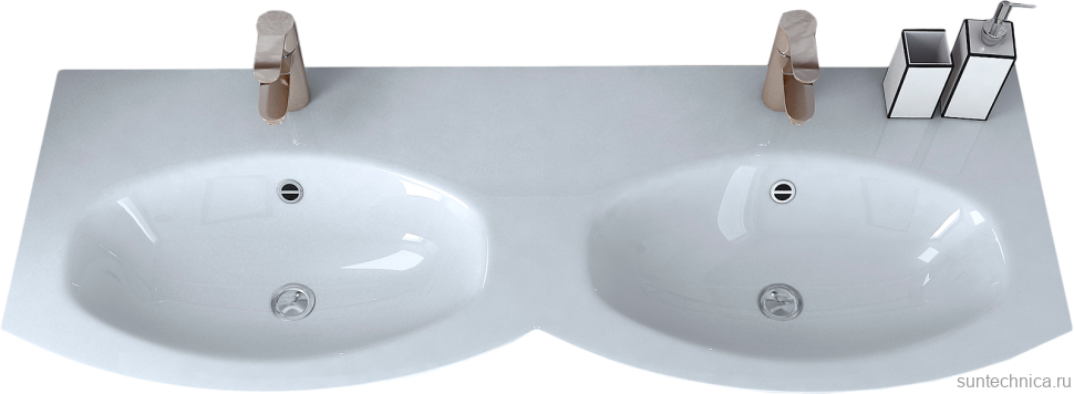 Мебельная раковина Cezares 50156 Doppio Bianco 138 см