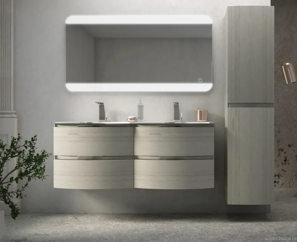 Мебельная раковина Cezares 50156 Doppio Bianco 138 см