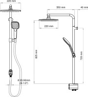 Душевая стойка Teska Tena DR2820C