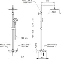 Душевая стойка Remer Dream D34A8MPUFM25T