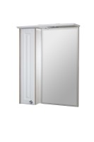 Шкаф с зеркалом в ванную MIXLINE 64х16х81,6 Белое дерево ПВХ, 535000