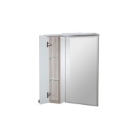 Шкаф с зеркалом в ванную MIXLINE 64х16х81,6 Белое дерево ПВХ, 535000