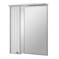Шкаф с зеркалом в ванную MIXLINE 64х16х81,6 Белое дерево ПВХ, 535000