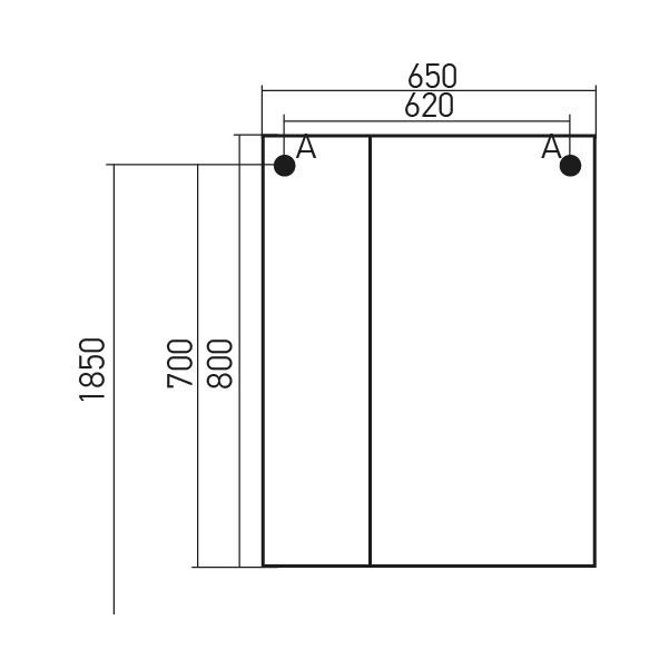 Шкаф с зеркалом в ванную MIXLINE 64х16х81,6 Белое дерево ПВХ, 535000
