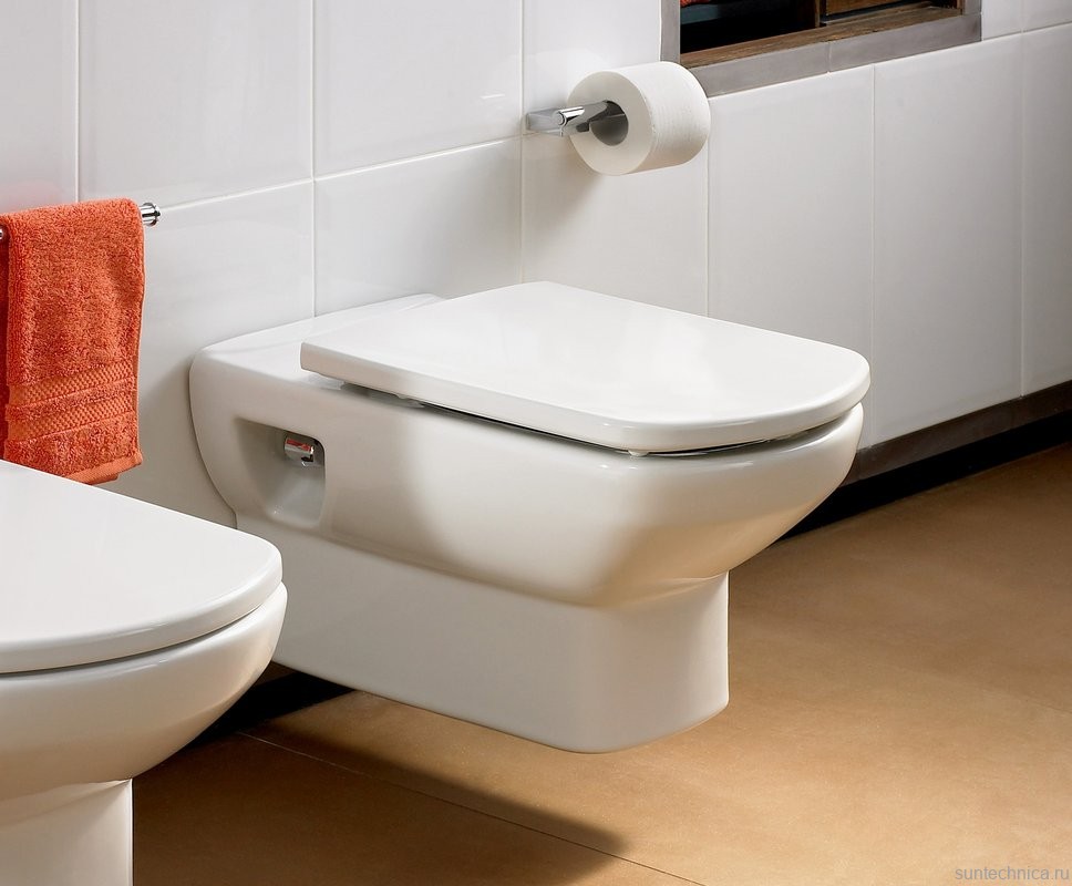 Комплект Унитаз подвесной Roca Dama senso + Крышка Dama Senso ZRU9000041 c микролифтом, петли хром + Инсталляция Geberit Duofix Delta 458.163.21.1 с кнопкой смыва, хром + Звукоизоляция