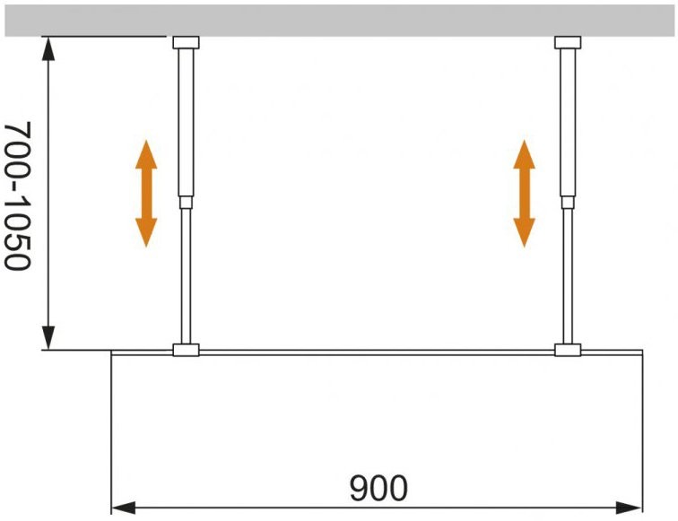 Душевая перегородка Cezares Liberta -L-2-90-C-Cr