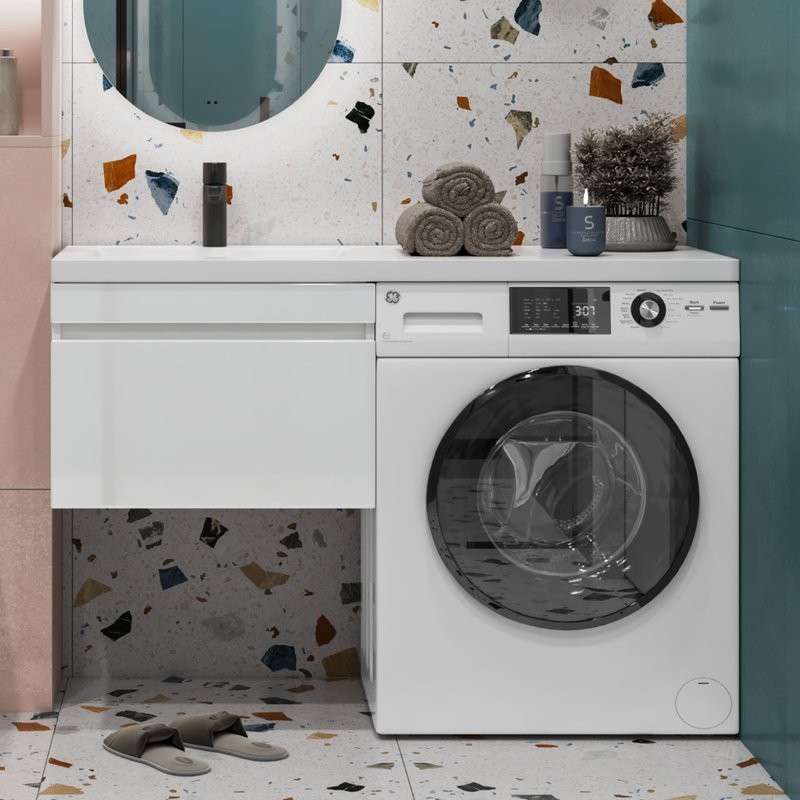 Мебель для ванной комнаты Vigo Urban 60 L 1 ящик, под стиральную машину, белая