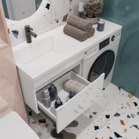 Мебель для ванной комнаты Vigo Urban 60 L 1 ящик, под стиральную машину, белая