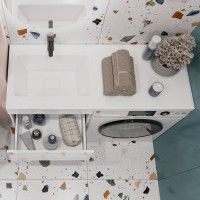 Мебель для ванной комнаты Vigo Urban 60 L 1 ящик, под стиральную машину, белая
