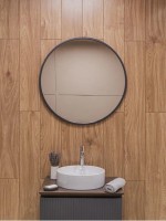 Зеркало круглое Dreja Miro 70 графит