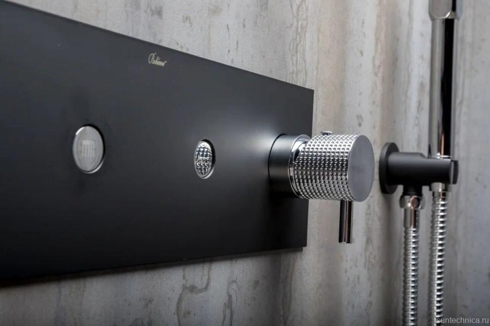 Душевой комплект Boheme Fusion 130-BCR С ВНУТРЕННЕЙ ЧАСТЬЮ, Black Chrome