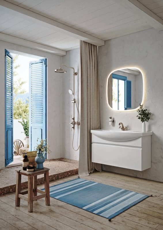 Тумба с раковиной Aqwella Rodos 105 белая