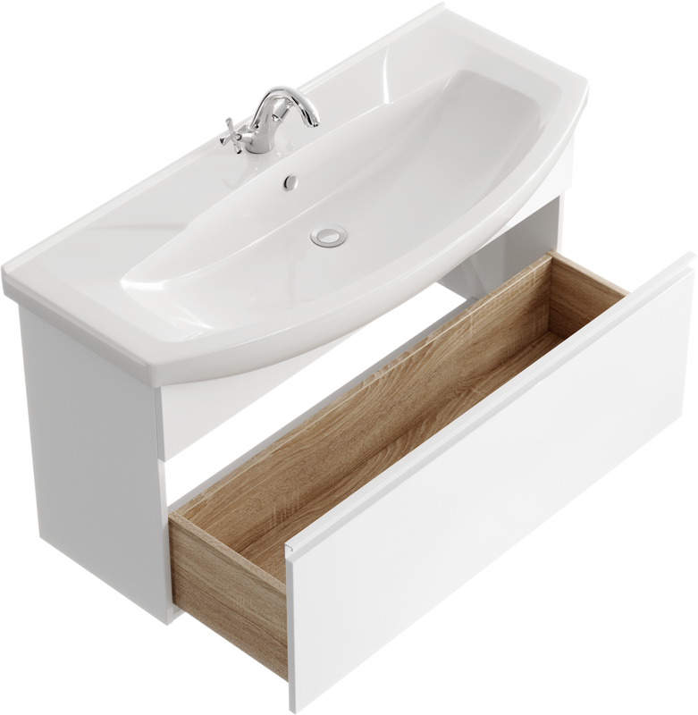 Тумба с раковиной Aqwella Rodos 105 белая