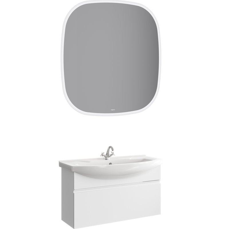 Тумба с раковиной Aqwella Rodos 105 белая