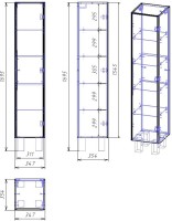 Шкаф-пенал для ванной Dreja Prime Prime 35 белый глянец, универсальный