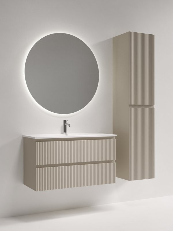 Мебель для ванной комнаты Sancos Snob R 90 Beige Soft, раковина CN7030