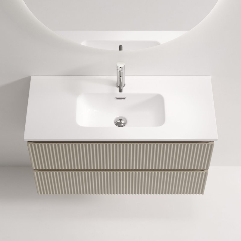 Мебель для ванной комнаты Sancos Snob R 90 Beige Soft, раковина CN7030